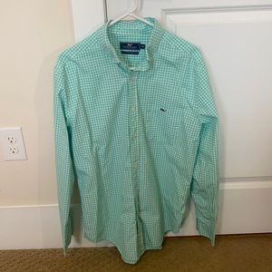 Vineyard vines green button down size M